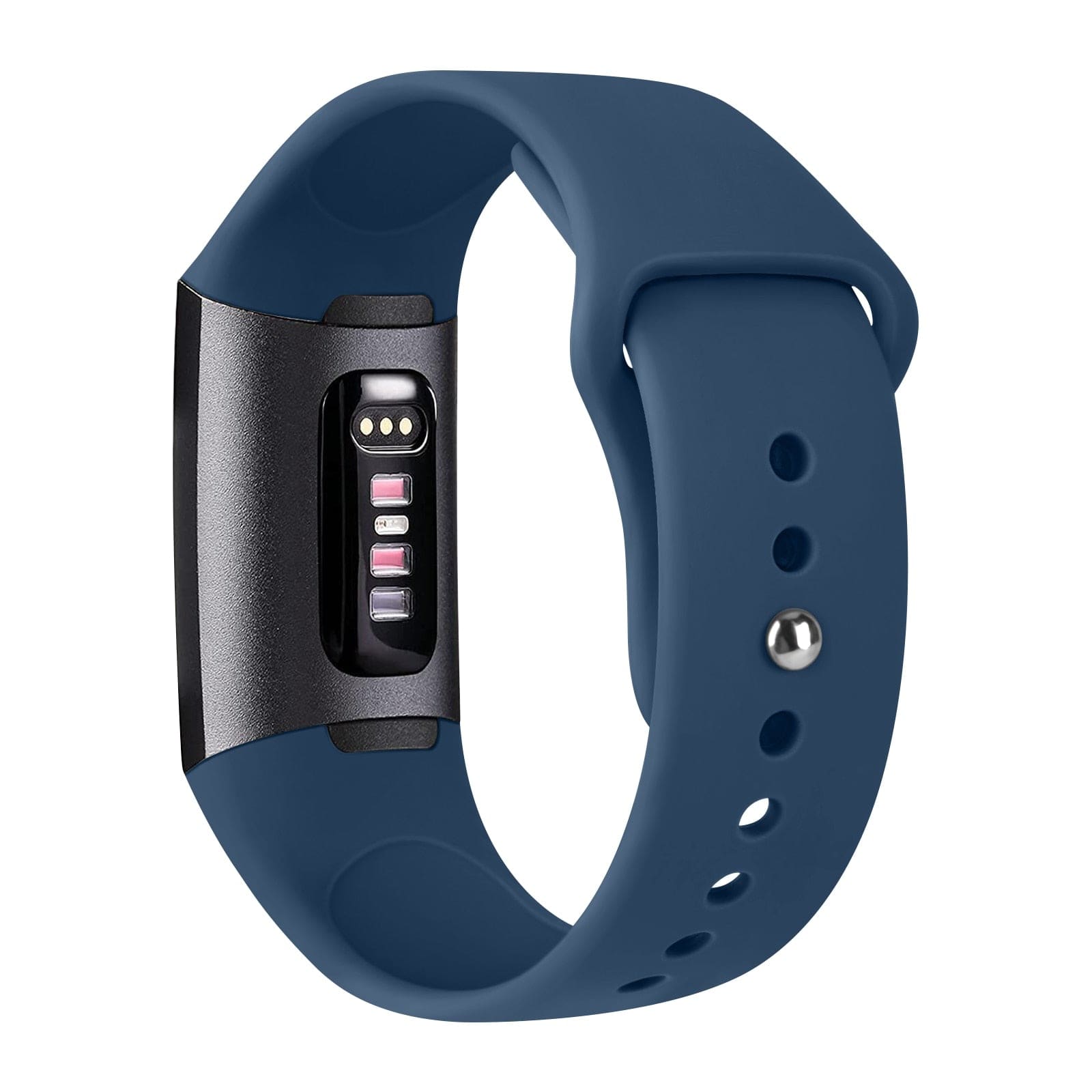 Silikon Sportarmband für Fitbit Charge (3/3 SE/4) - Dunkelblau / S - Fitbit Armband