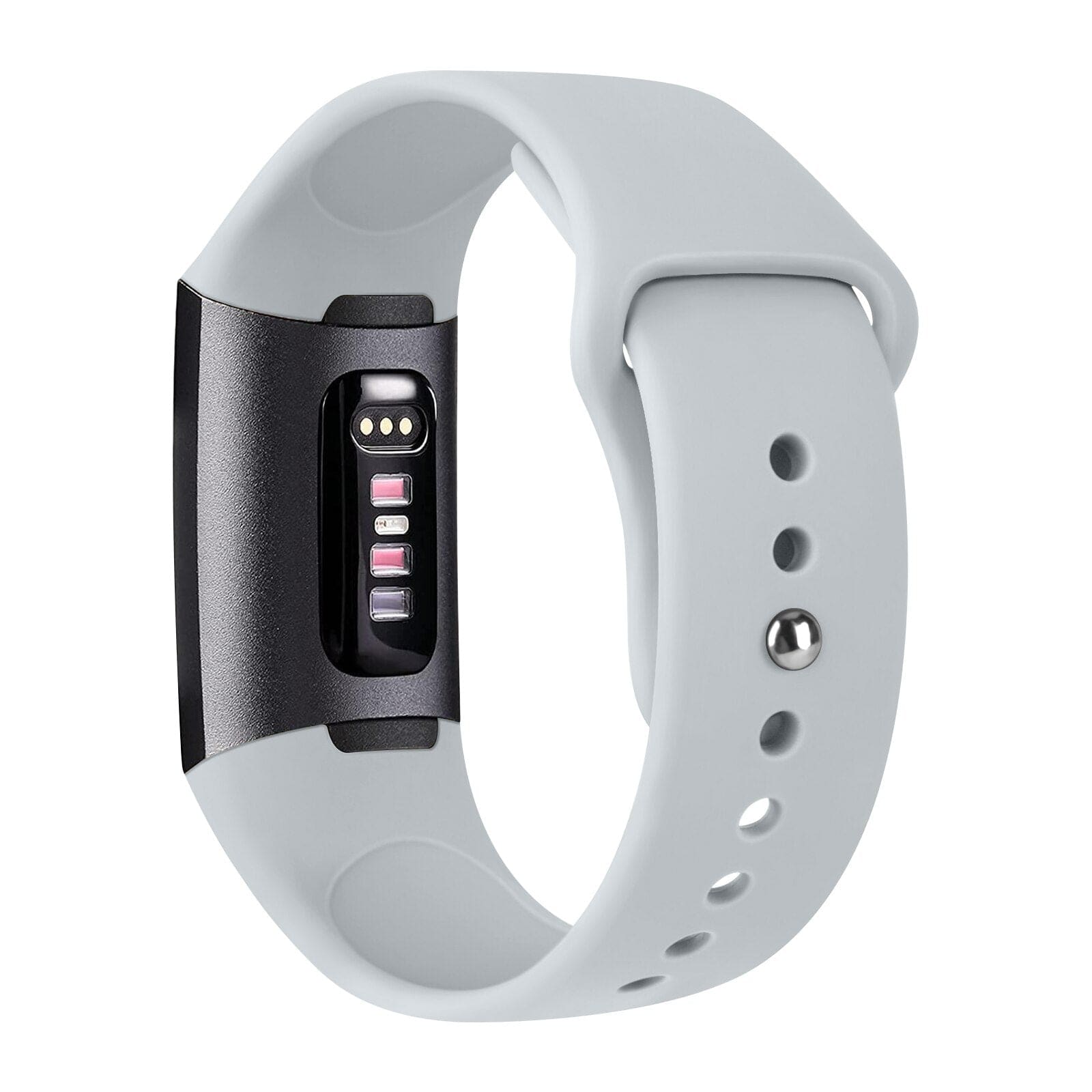 Silikon Sportarmband für Fitbit Charge (3/3 SE/4) - Grau / S - Fitbit Armband