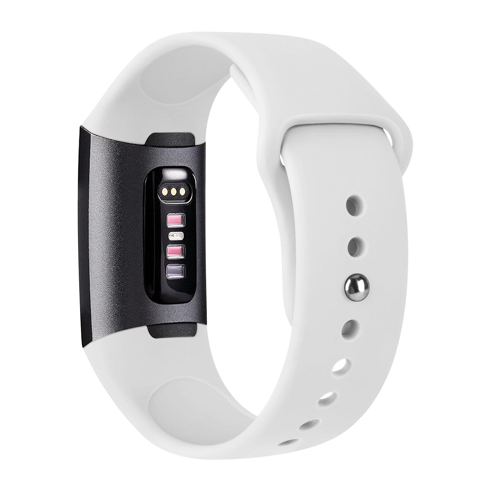 Silikon Sportarmband für Fitbit Charge (3/3 SE/4) - Weiss / S - Fitbit Armband