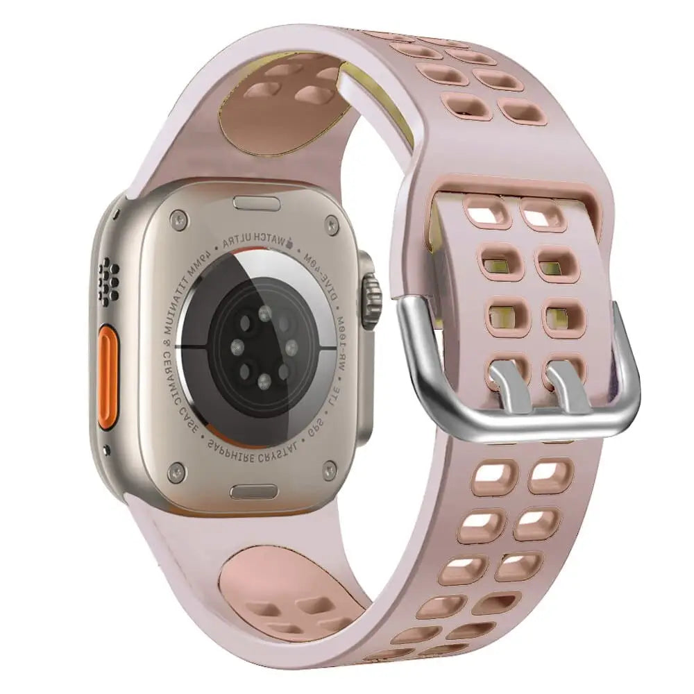 Apple Watch Armband - Silikon Sportarmband - Rosa & Champagner / 38-40-41 mm