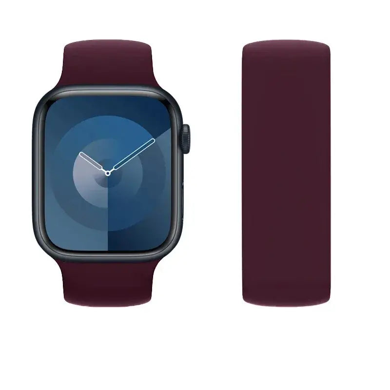 Apple Watch Armband - Single Loop Silikon-Armband - Burgundy / 38mm-40mm-41mm / S