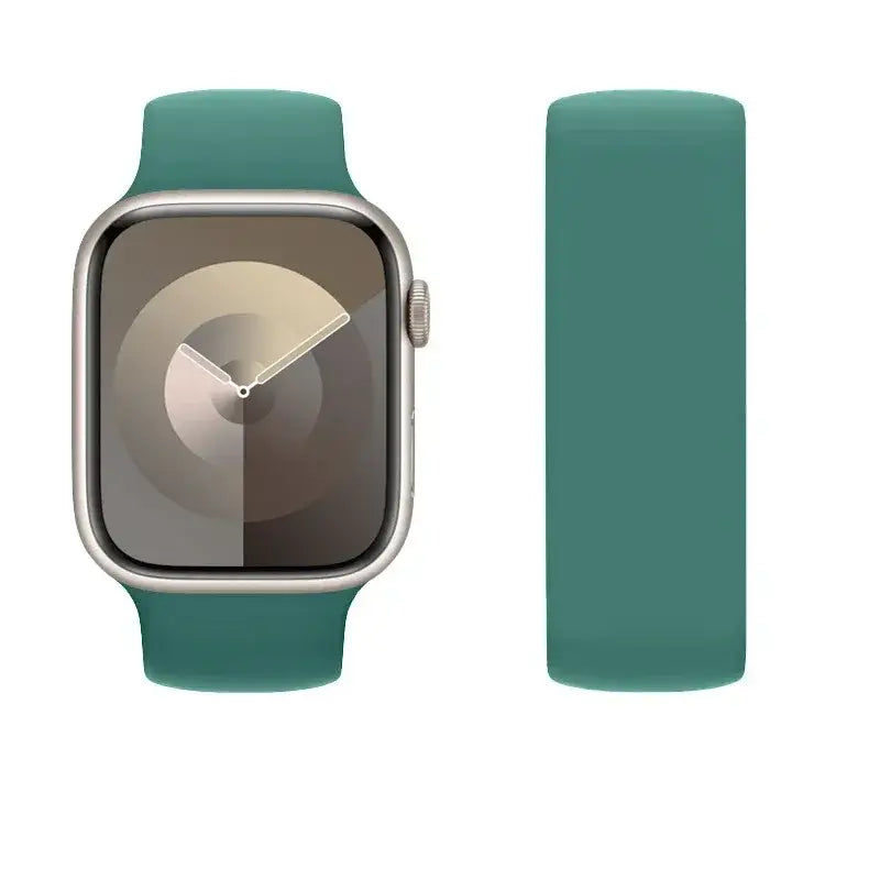 Apple Watch Armband - Single Loop Silikon-Armband - Pine Green / 38mm-40mm-41mm / S