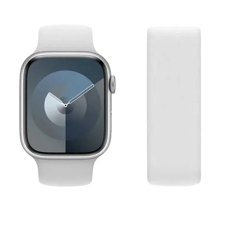 Apple Watch Armband - Single Loop Silikon-Armband - White / 38mm-40mm-41mm / S