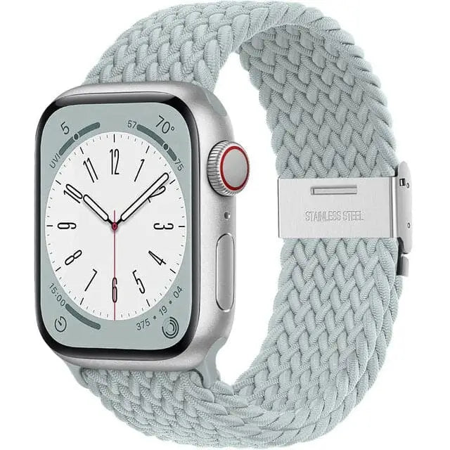 Apple Watch Armband - Solo Loop • elastisches Armband mit Edelstahlverschluss - Minze / 38-40-41 mm