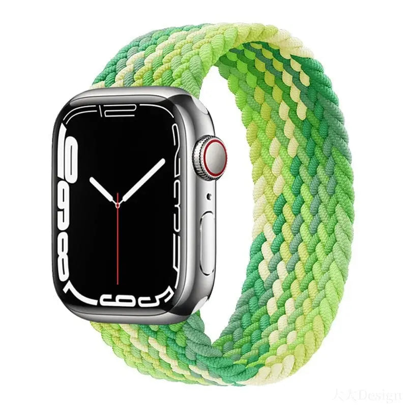 Apple Watch Armband - Solo Loop • elastisches Armband mit Farbverlauf - Grün / 38-40-41 mm / S