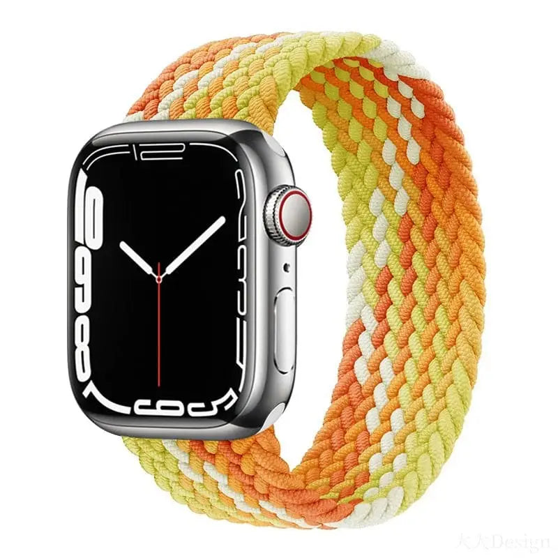 Apple Watch Armband - Solo Loop • elastisches Armband mit Farbverlauf - Orange / 38-40-41 mm / S