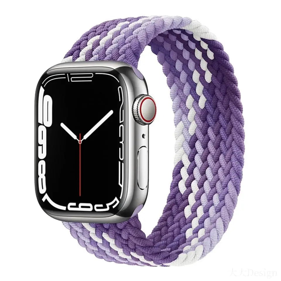 Apple Watch Armband - Solo Loop • elastisches Armband mit Farbverlauf - Violett / 38-40-41 mm / S