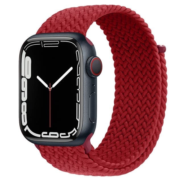 Solo Loop • elastisches Armband mit Klettverschluss - Dunkelrot / 38-40-41 mm [S] - Apple Watch