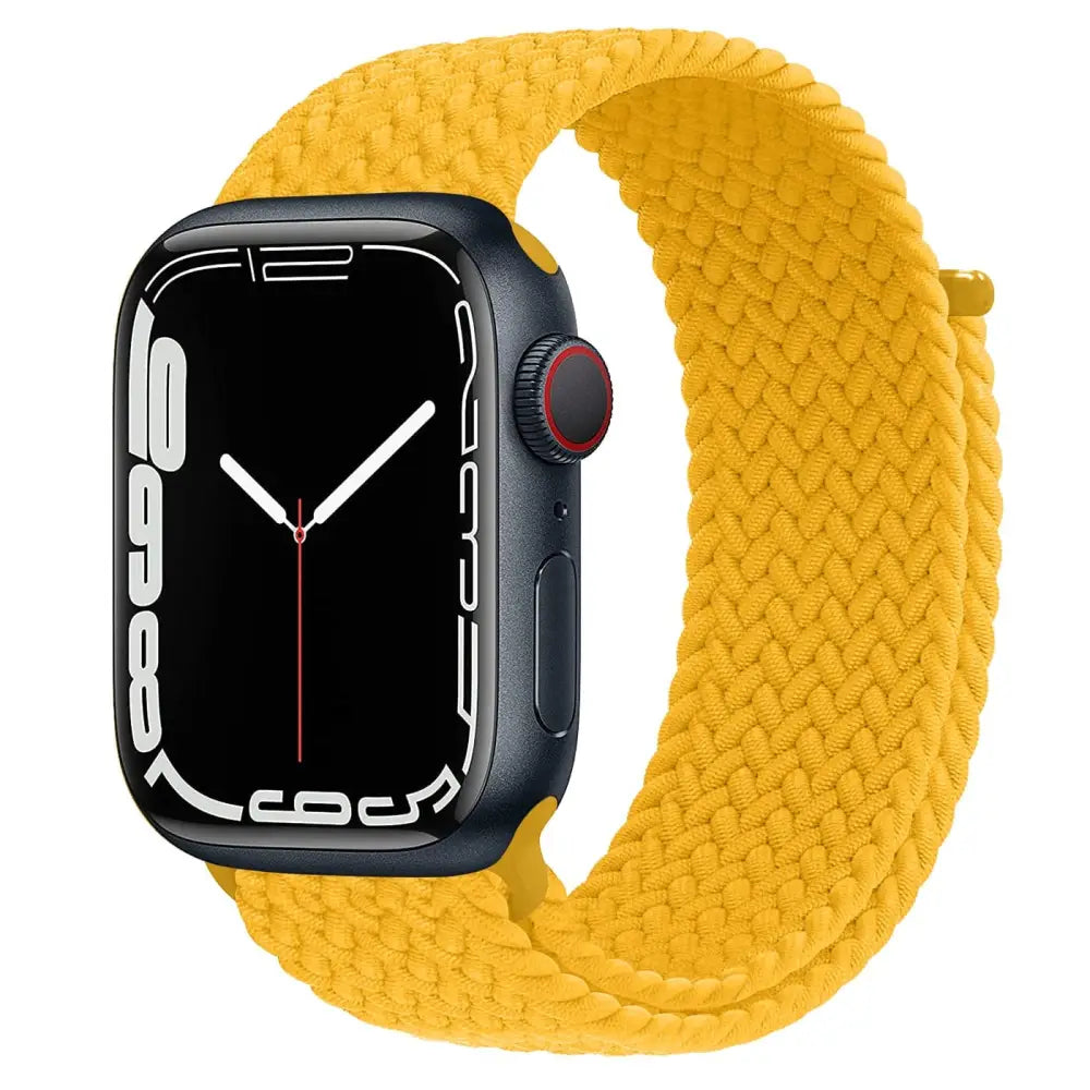 Apple Watch Armband - Solo Loop • elastisches Armband mit Klettverschluss - Gelb / 38-40-41 mm [S]