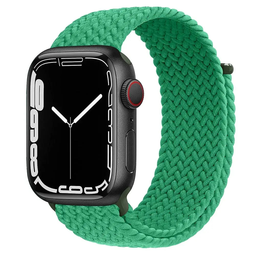 Apple Watch Armband - Solo Loop • elastisches Armband mit Klettverschluss - Grün / 38-40-41 mm [S]