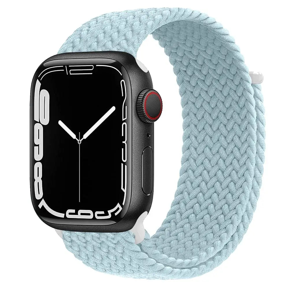 Apple Watch Armband - Solo Loop • elastisches Armband mit Klettverschluss - Hellblau / 38-40-41