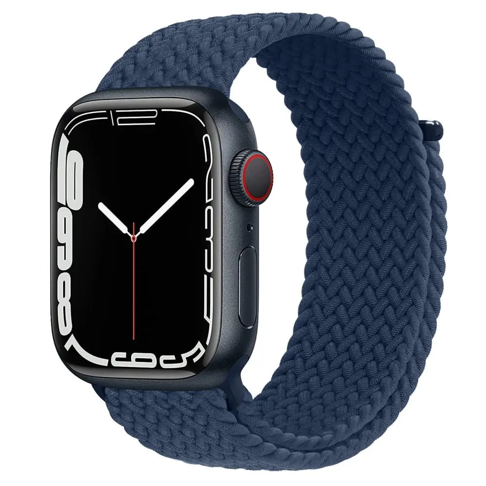 Apple Watch Armband - Solo Loop • elastisches Armband mit Klettverschluss - Marineblau / 38-40-41