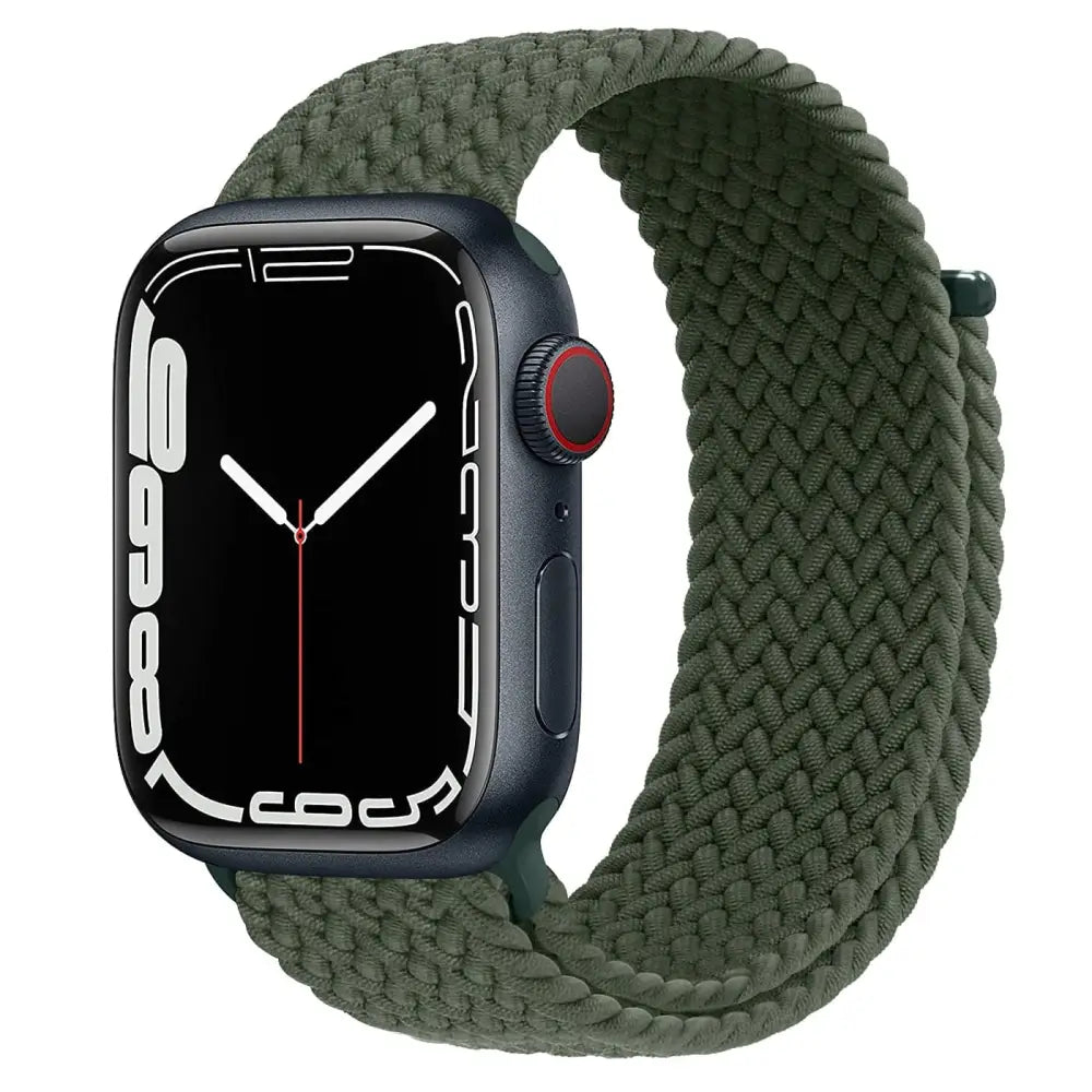 Apple Watch Armband - Solo Loop • elastisches Armband mit Klettverschluss - Militärgrün