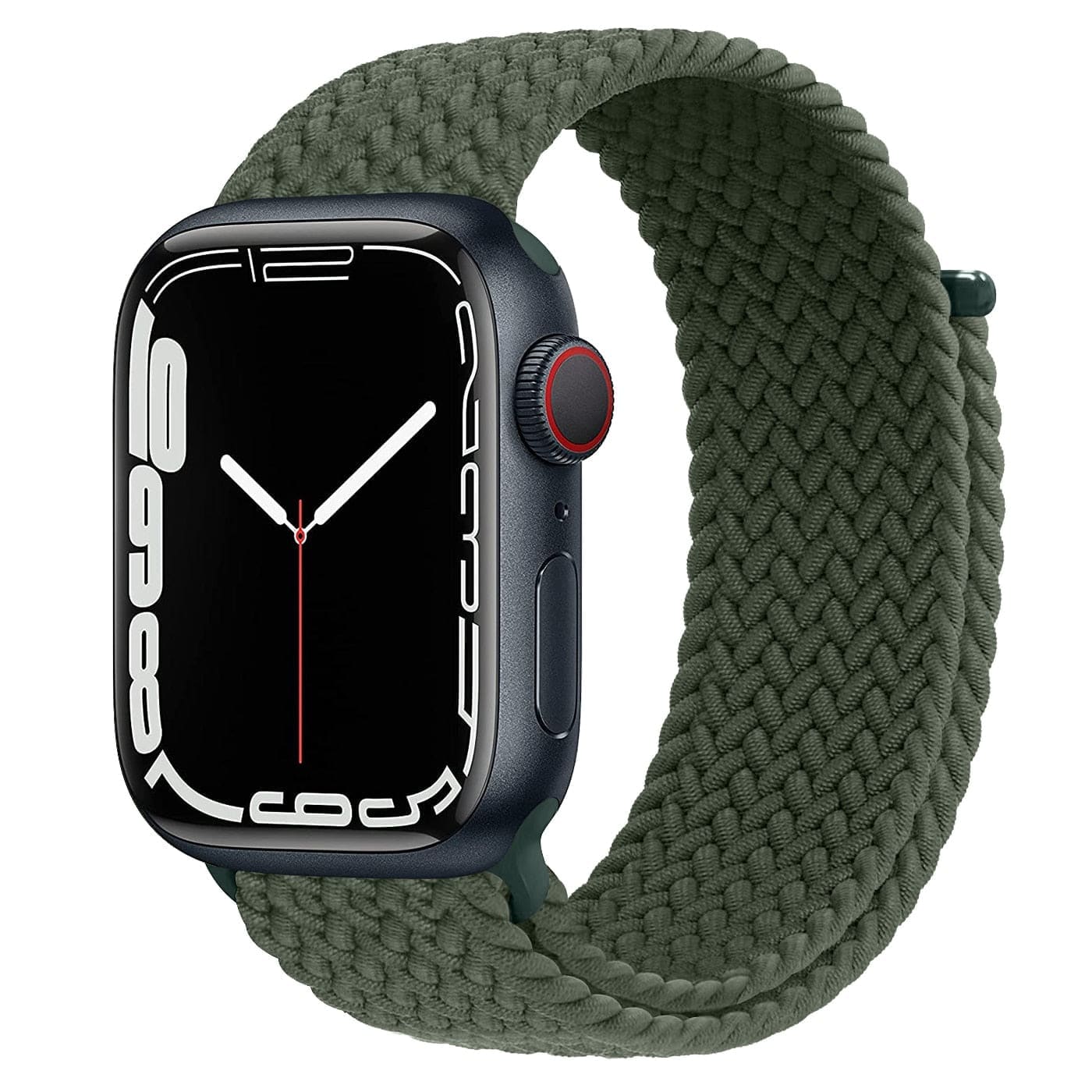 Solo Loop • elastisches Armband mit Klettverschluss - Militärgrün / 38-40-41 mm [S] - Apple
