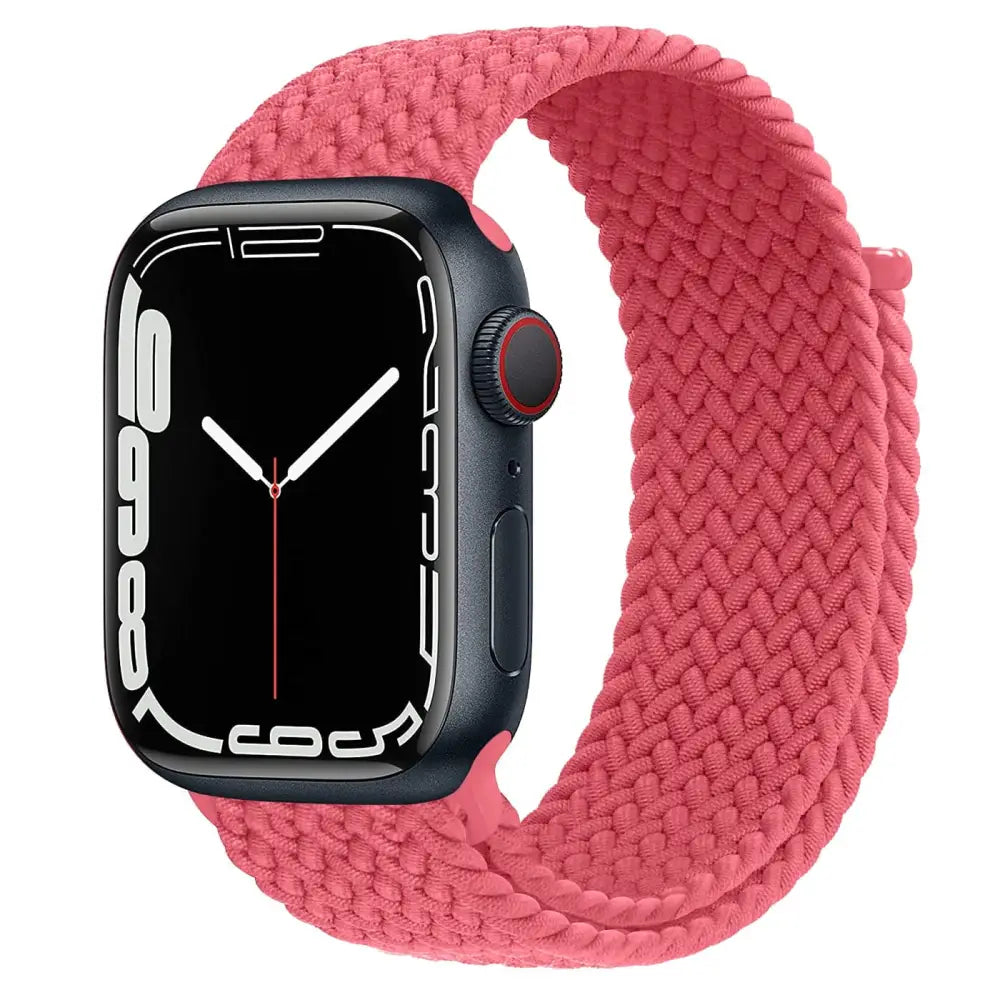 Apple Watch Armband - Solo Loop • elastisches Armband mit Klettverschluss - Pink / 38-40-41 mm [S]