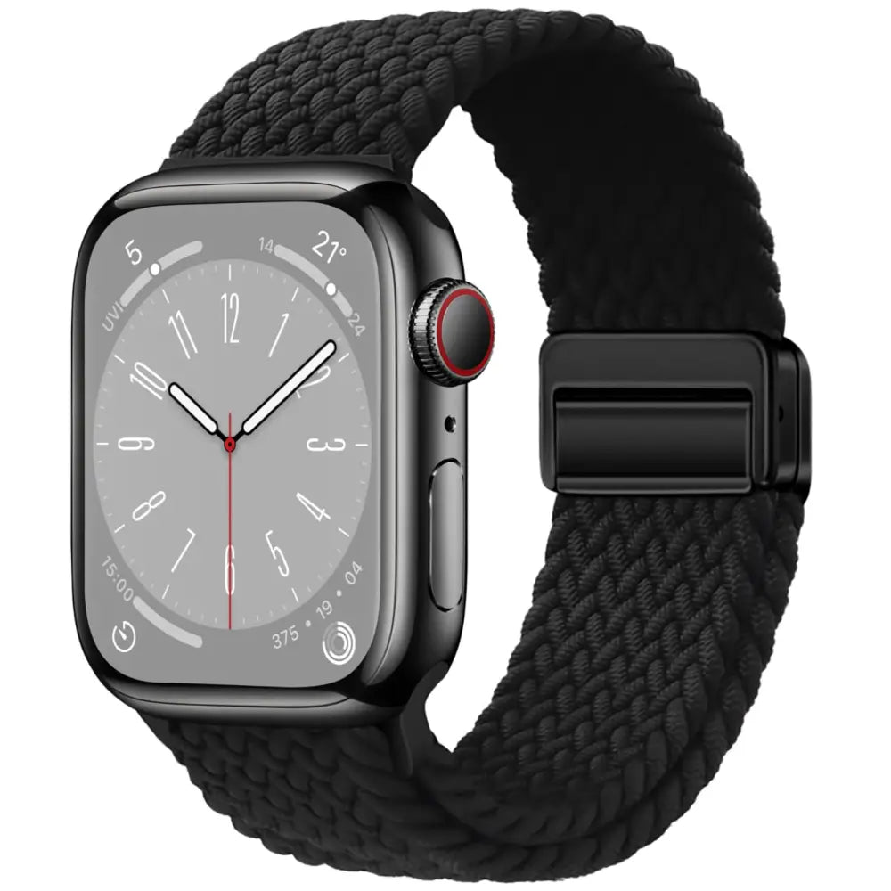 Apple Watch Armband - Solo Loop • elastisches Armband mit Magnet-Verschluss - Black / 38-40-41 mm