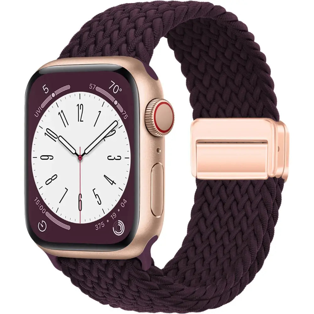 Apple Watch Armband - Solo Loop • elastisches Armband mit Magnet-Verschluss - Dark Cherry