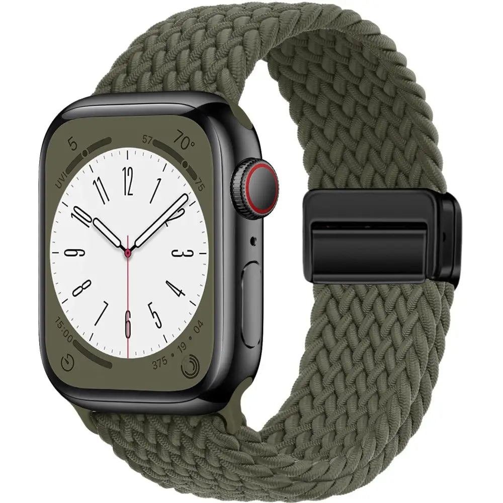 Apple Watch Armband - Solo Loop • elastisches Armband mit Magnet-Verschluss - Military Green