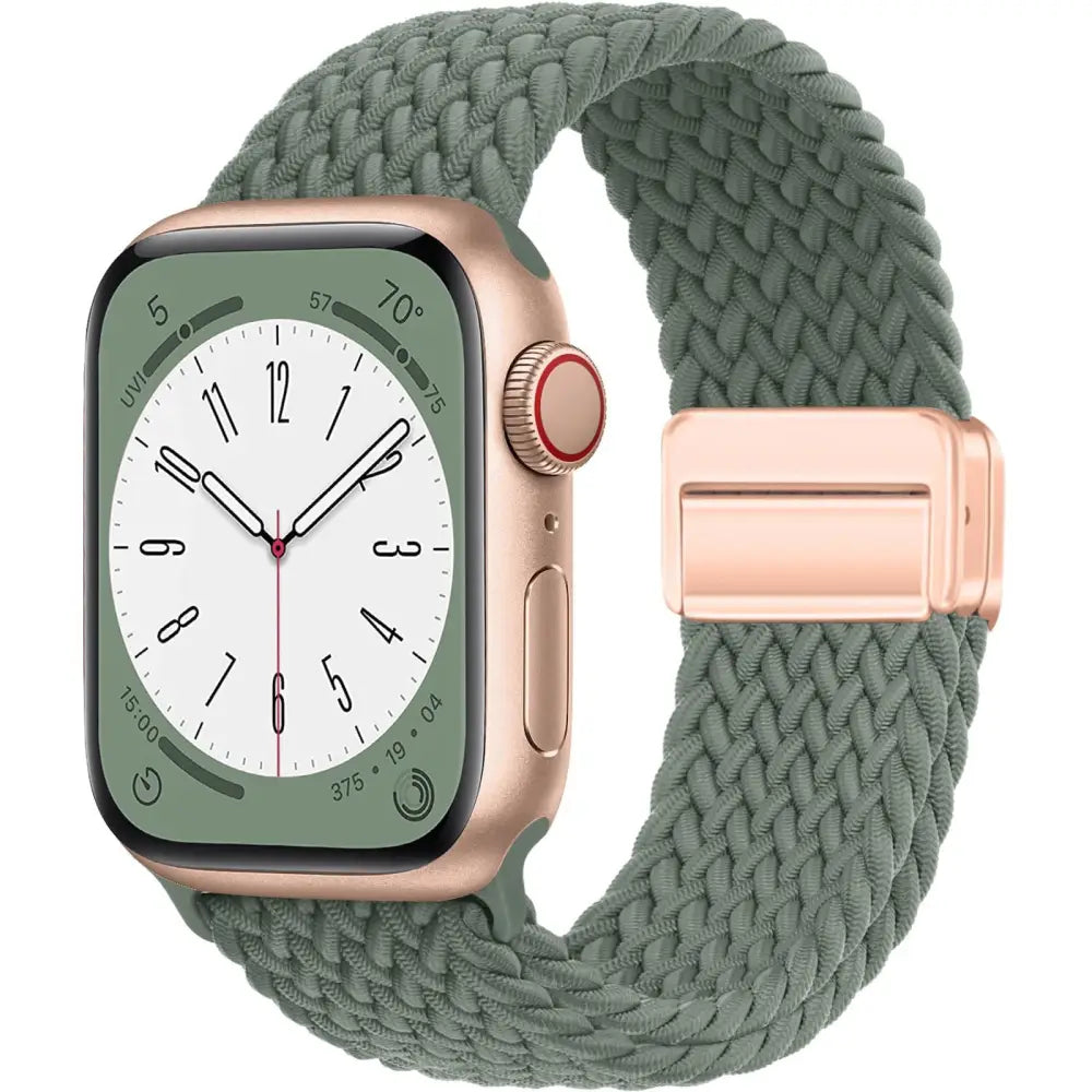 Apple Watch Armband - Solo Loop • elastisches Armband mit Magnet-Verschluss - Olive / 38-40-41 mm