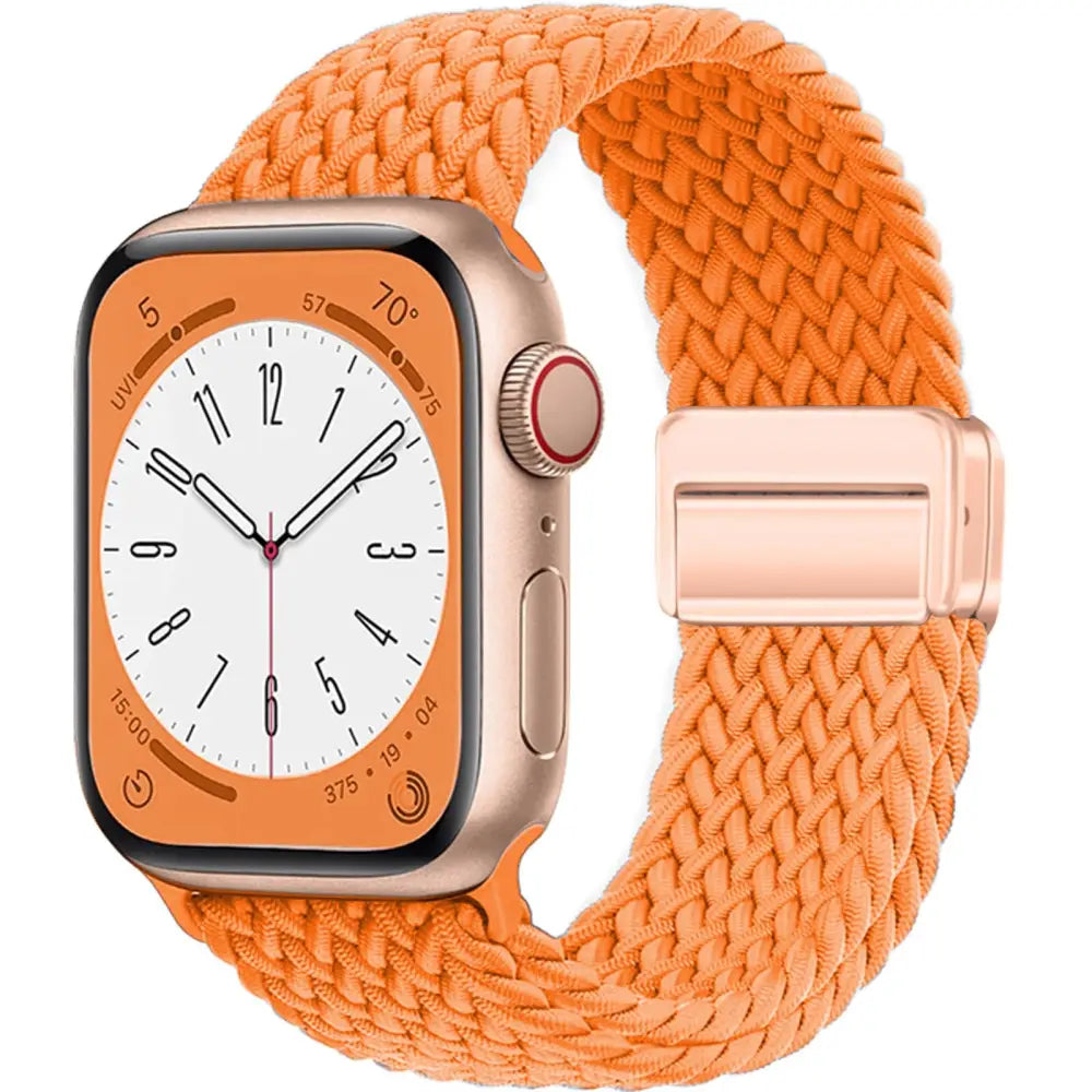 Apple Watch Armband - Solo Loop • elastisches Armband mit Magnet-Verschluss - Orange / 38-40-41 mm