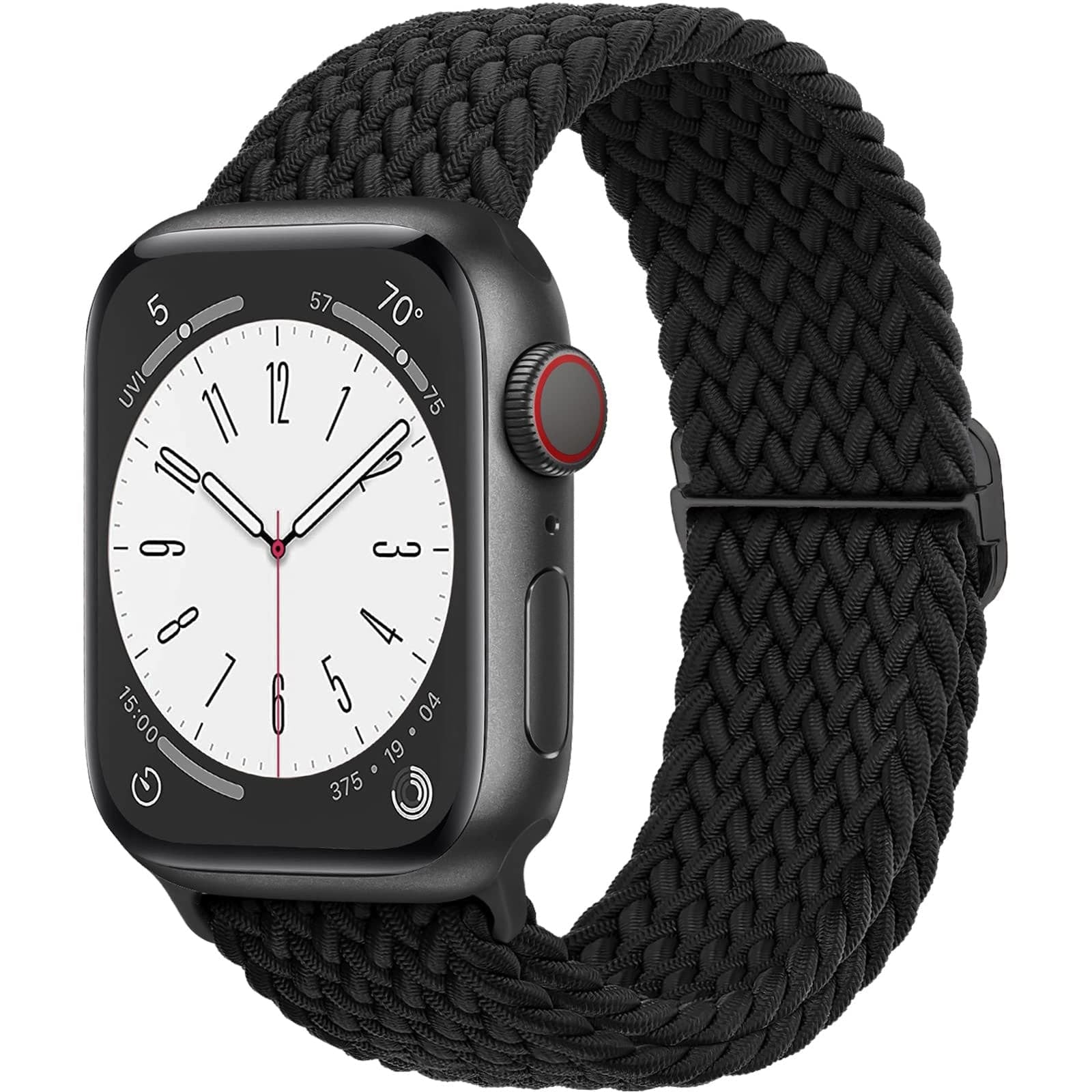 Solo Loop • elastisches Armband (mit Schlaufe) - Black / 38-40-41 mm - Apple Watch Armband