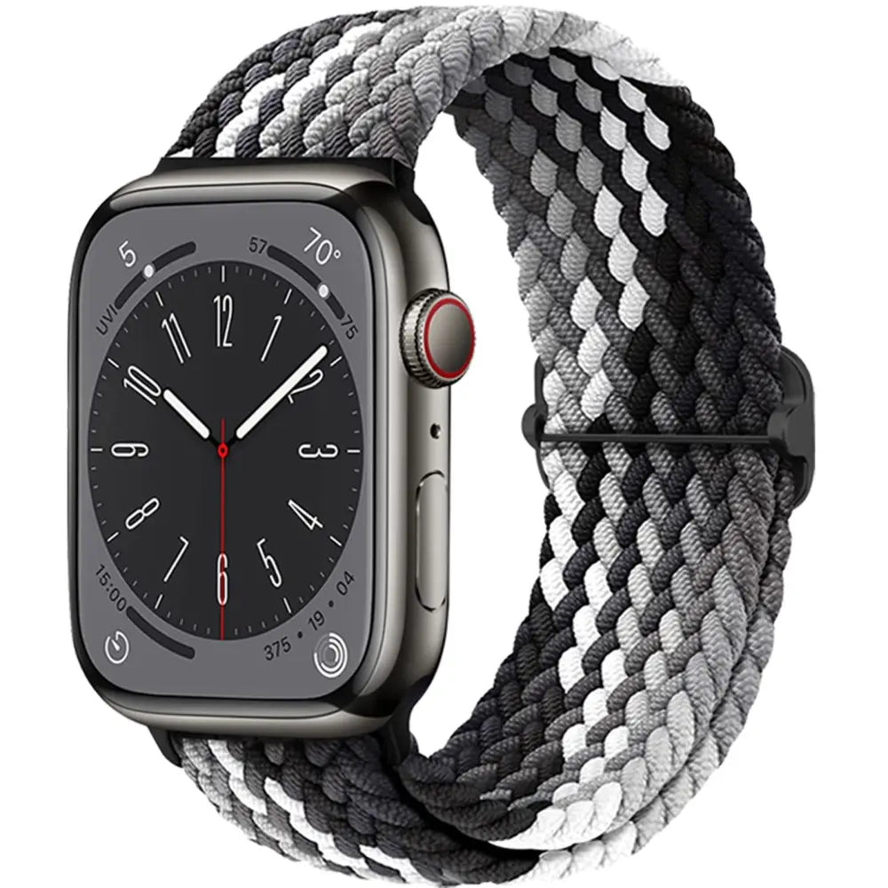 Apple Watch Armband - Solo Loop • elastisches Armband (mit Schiebeschnalle) - Black Clever