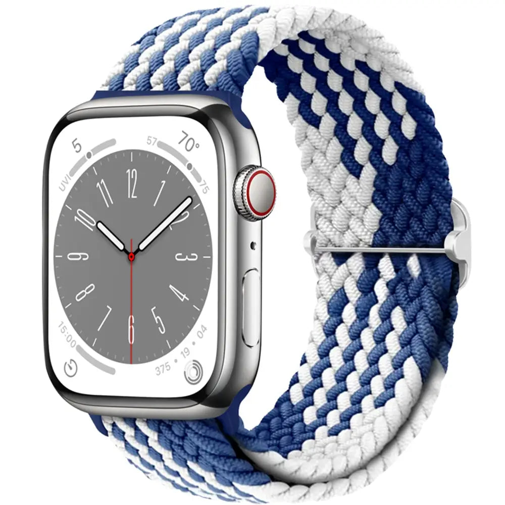 Apple Watch Armband - Solo Loop • elastisches Armband (mit Schiebeschnalle) - Blue + Blue