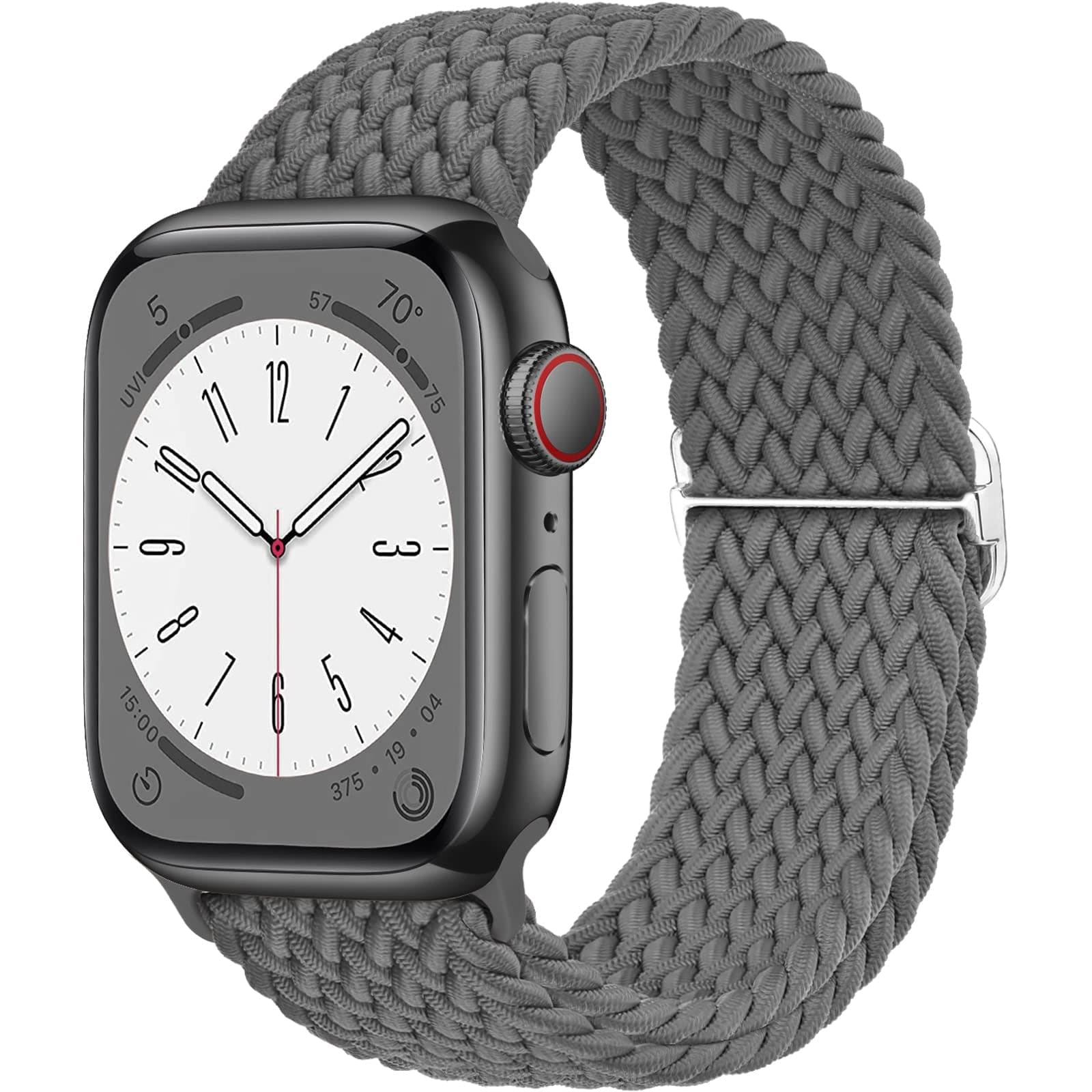 Solo Loop • elastisches Armband (mit Schlaufe) - Light Gray / 38-40-41 mm - Apple Watch Armband