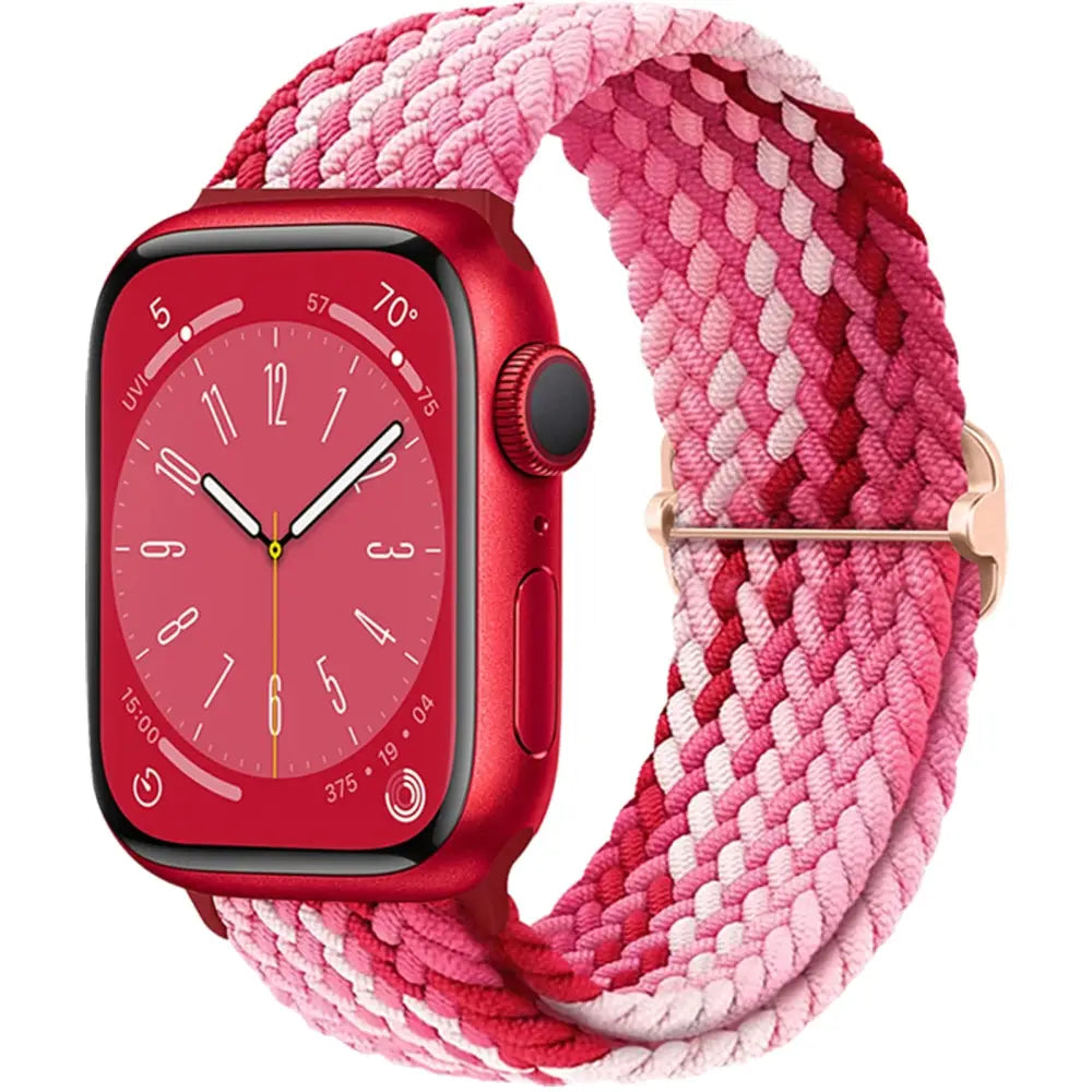 Apple Watch Armband - Solo Loop • elastisches Armband (mit Schiebeschnalle) - Strawberry Red