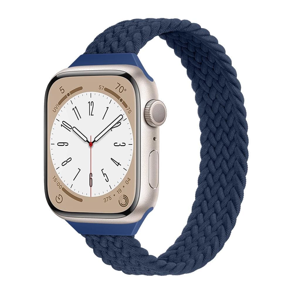 Solo Loop • elastisches Armband (schmal) - Mitternachtsblau / 38-40-41 mm [S] - Apple Watch Armband