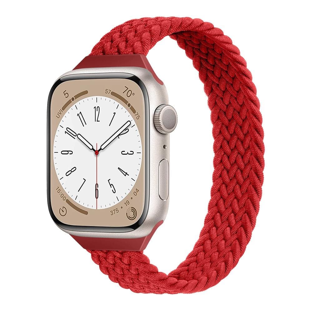Solo Loop • elastisches Armband (schmal) - Rot / 38-40-41 mm [S] - Apple Watch Armband
