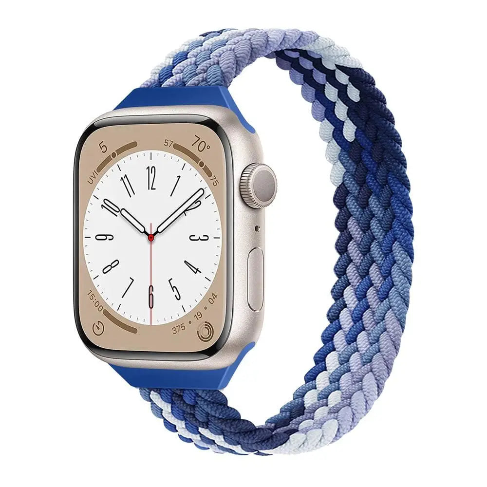 Apple Watch Armband - Solo Loop • elastisches Armband (schmal) - Verlauf Blau / 38-40-41 mm [S]