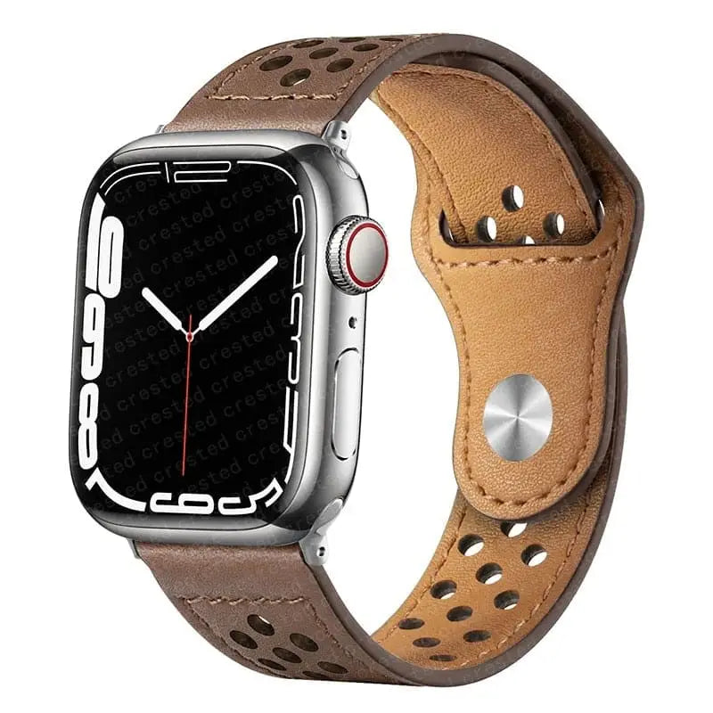 Apple Watch Armband - Sportarmband aus Kunstleder - Kaffee / 38-40-41 mm