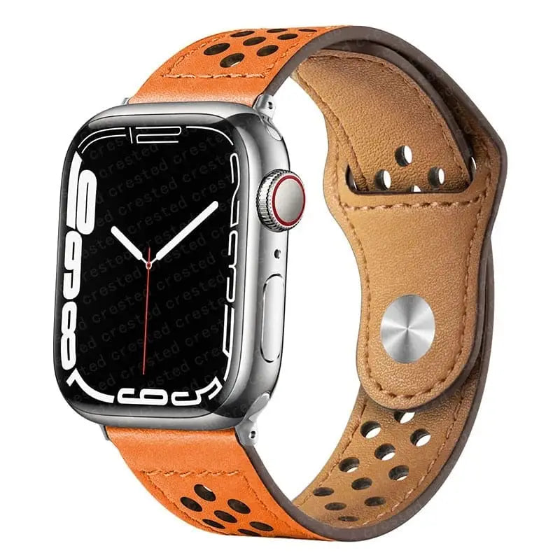 Apple Watch Armband - Sportarmband aus Kunstleder - Orange / 38-40-41 mm