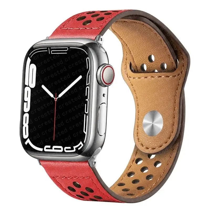 Apple Watch Armband - Sportarmband aus Kunstleder - Rot / 38-40-41 mm