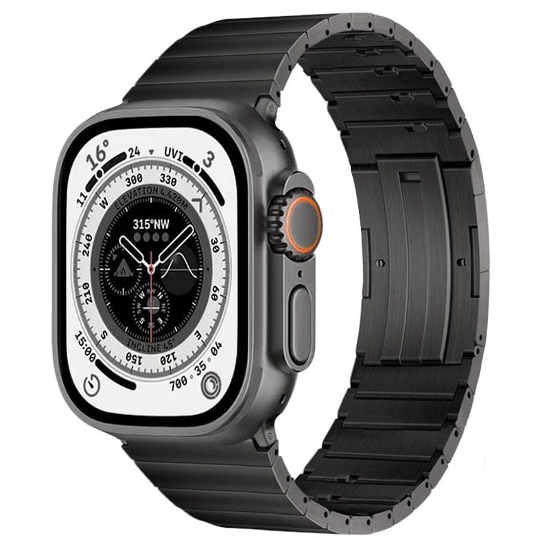 Titan Gliederarmband - Anthrazit / 38 mm - Apple Watch Armband