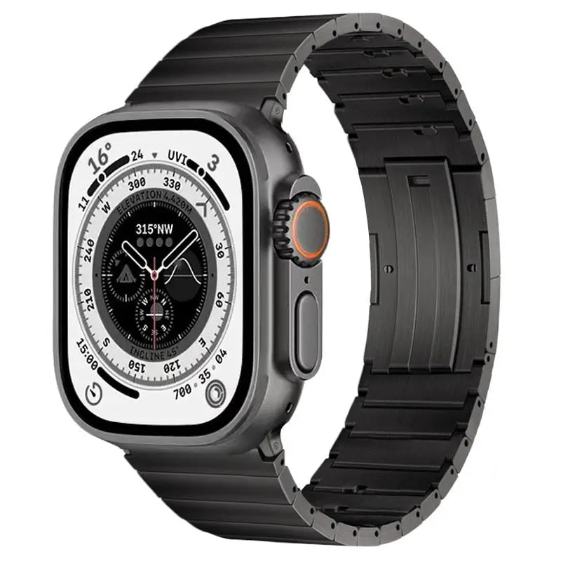 Apple Watch Armband - Titan Gliederarmband - Anthrazit / 38 mm