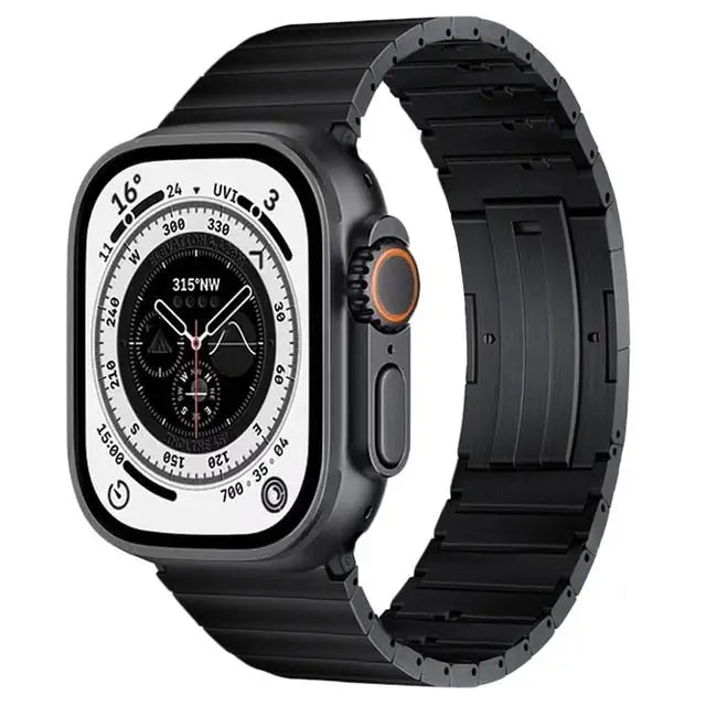 Apple Watch Armband - Titan Gliederarmband - Schwarz / 38 mm