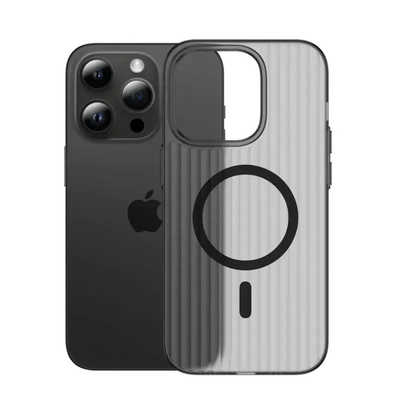 Transparente iPhone Schutzhülle mit MagSafe - Schwarz / iPhone 15 - iPhone Schutzhülle