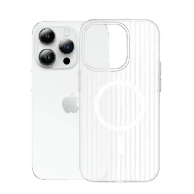 Transparente iPhone Schutzhülle mit MagSafe - Weiss / iPhone 15 - iPhone Schutzhülle