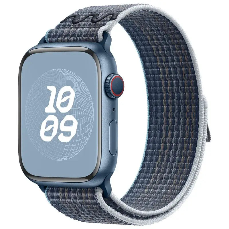 Weiches Nylon-Armband mit Klettverschluss - Storm Blue / 42-44-45-49 mm - Apple Watch Armband